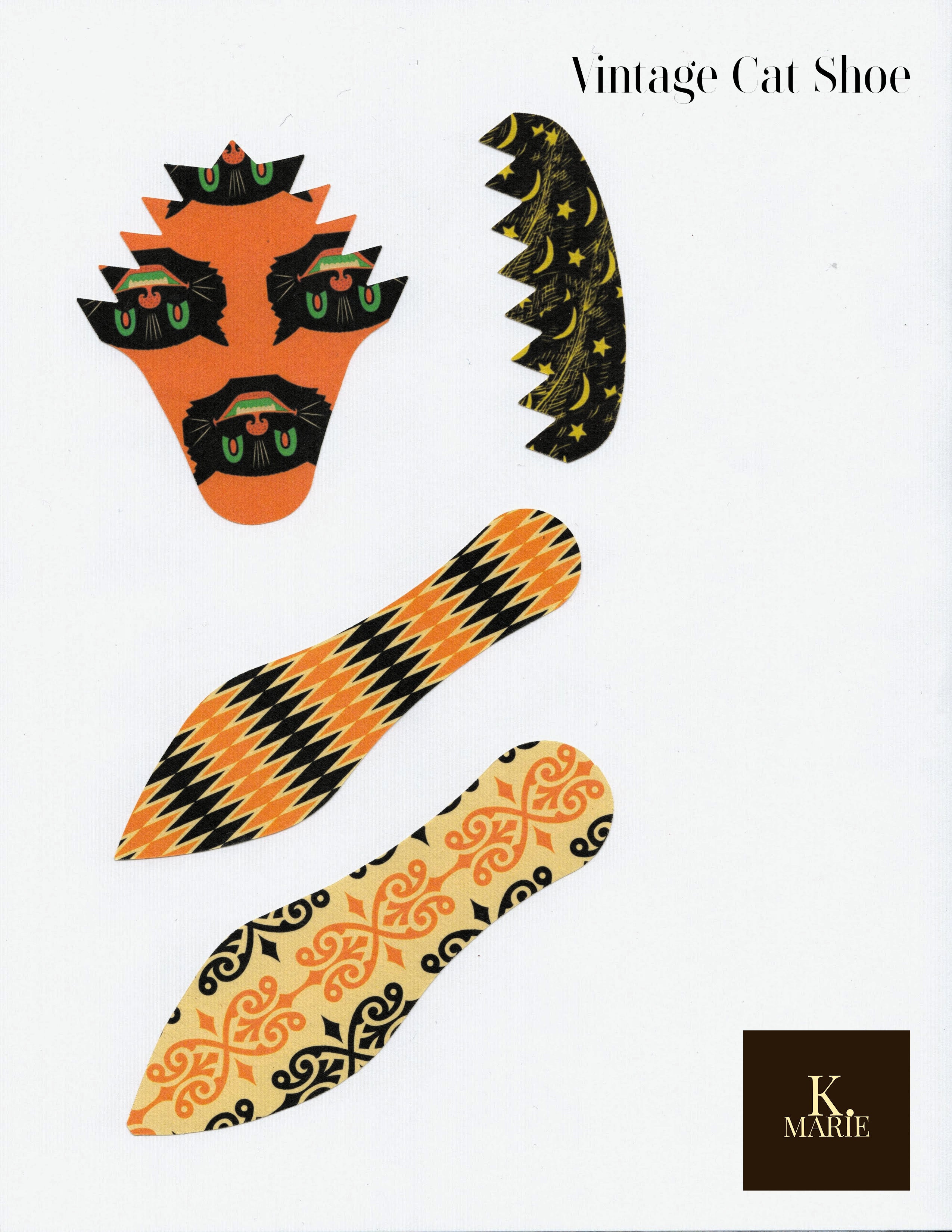 Vintage Cat Halloween Shoe
