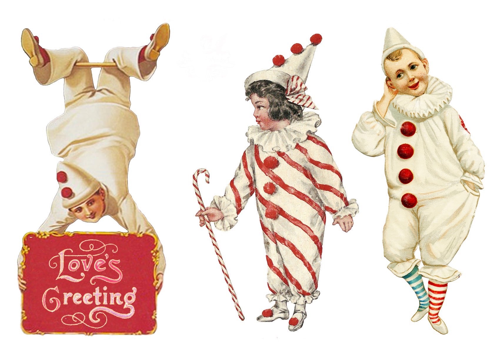 Valentines Pierrot to Create With -Digital Download